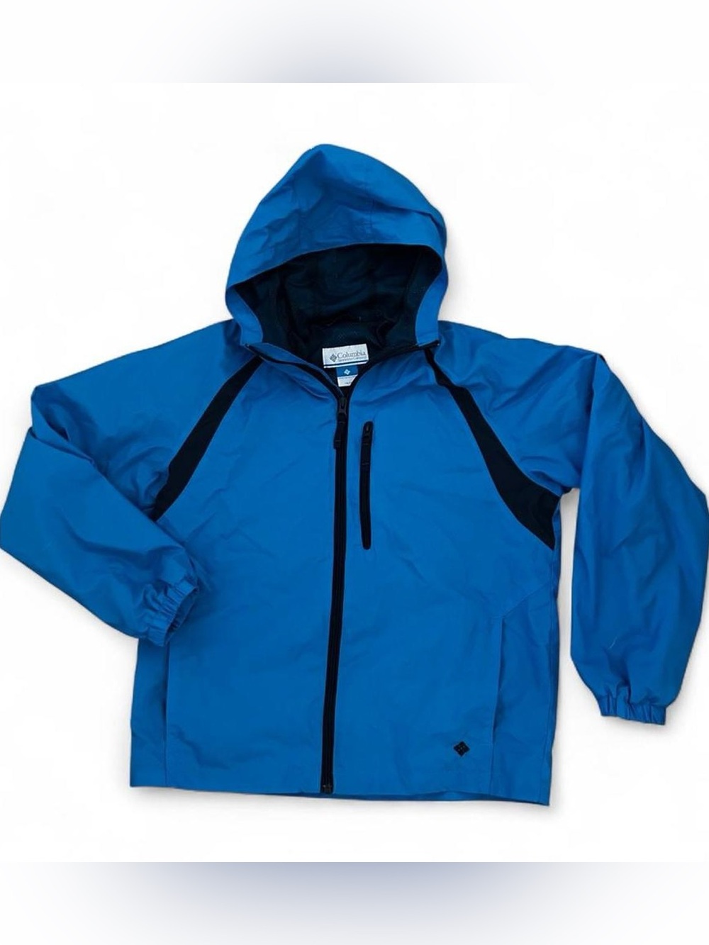 Columbia boys blue windbreaker spring lightweight jacket sz 14/16 years